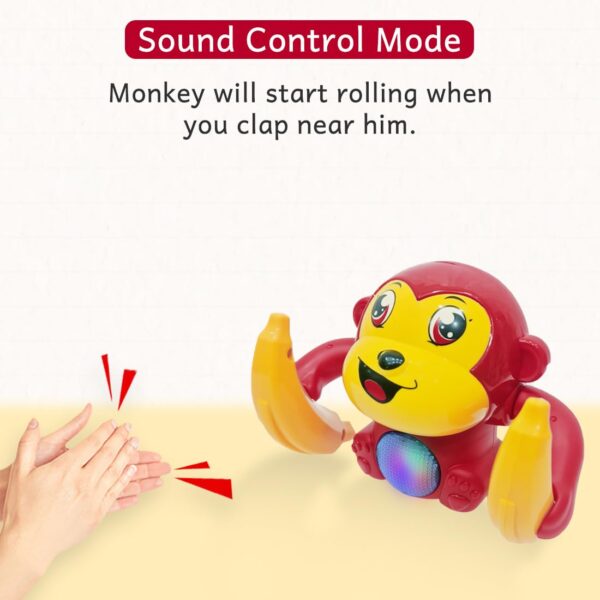 Buy Wembley Dancing Monkey Musical Toy for Kids Baby Spinning Rolling Doll Tumble Toy with Voice Control Musical Light and Sound Effects with Sensor - ISI Mark - Multicolor Online at Low Prices in India - Amazon.in - Image 23