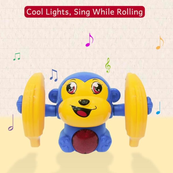 Buy Wembley Dancing Monkey Musical Toy for Kids Baby Spinning Rolling Doll Tumble Toy with Voice Control Musical Light and Sound Effects with Sensor - ISI Mark - Multicolor Online at Low Prices in India - Amazon.in - Image 24