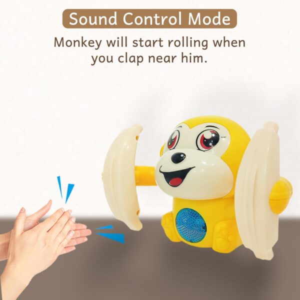 Buy Wembley Dancing Monkey Musical Toy for Kids Baby Spinning Rolling Doll Tumble Toy with Voice Control Musical Light and Sound Effects with Sensor - ISI Mark - Multicolor Online at Low Prices in India - Amazon.in - Image 12