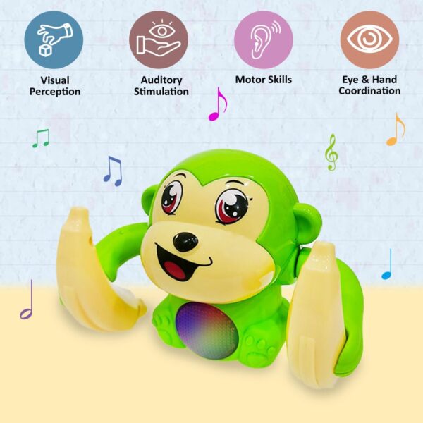 Buy Wembley Dancing Monkey Musical Toy for Kids Baby Spinning Rolling Doll Tumble Toy with Voice Control Musical Light and Sound Effects with Sensor - ISI Mark - Multicolor Online at Low Prices in India - Amazon.in - Image 25