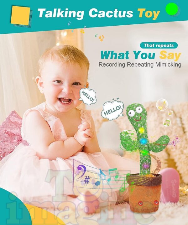 Toy Imagine Cactus Toy for Babies Dancing,Talking, Speaking, Recording | Repeat What You Say | Singing Electronic Pet for Toddlers | Swing and Sing Toy-Charger Cactus Toy Plant.. (Age 1-10 Years).  Amazon.in Toys & Games - Image 11