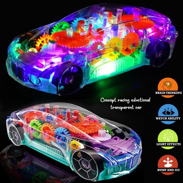 Buy Zest 4 Toyz Musical Car Toys for Kids 360 Degrees Rotating Transparent Concept Car with Flashing 3D Light & Sound Toys for Kids 1-4 Years-Multicolour Online at Low Prices in India - Amazon.in - Image 9