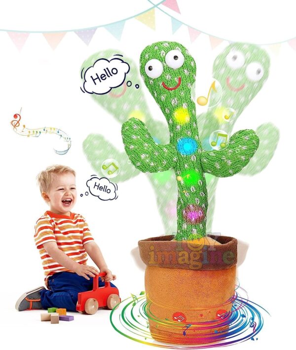 Toy Imagine Cactus Toy for Babies Dancing,Talking, Speaking, Recording | Repeat What You Say | Singing Electronic Pet for Toddlers | Swing and Sing Toy-Charger Cactus Toy Plant.. (Age 1-10 Years).  Amazon.in Toys & Games - Image 13